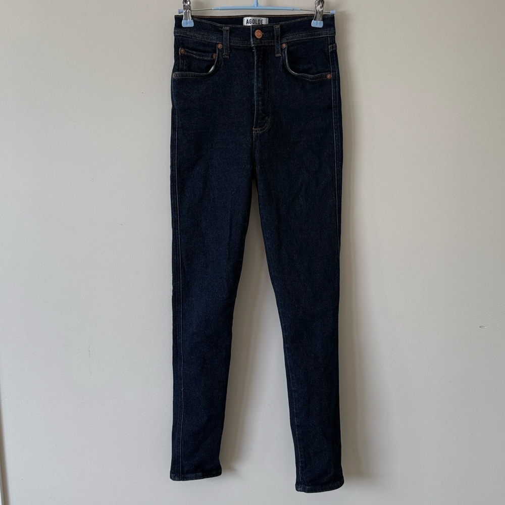 33. | Agolde | High-Rise Skinny Jeans